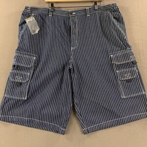VTG NWOT Boulder Creek Blue Utility Short Hickory Stripes Size 44 Men Cargo Tall